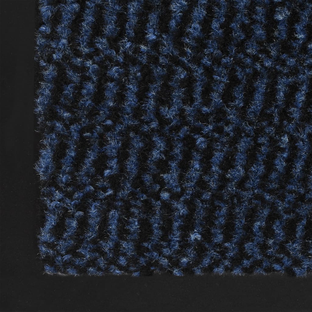 Правоъгълни изтривалки 2 бр усукани влакна 60x90 см сини
