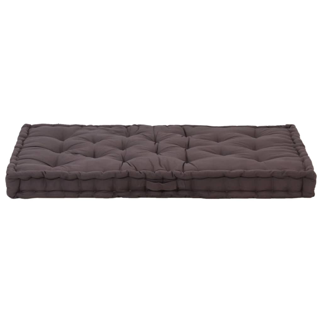 Палетни възглавници за под, 2 бр, памук, антрацит