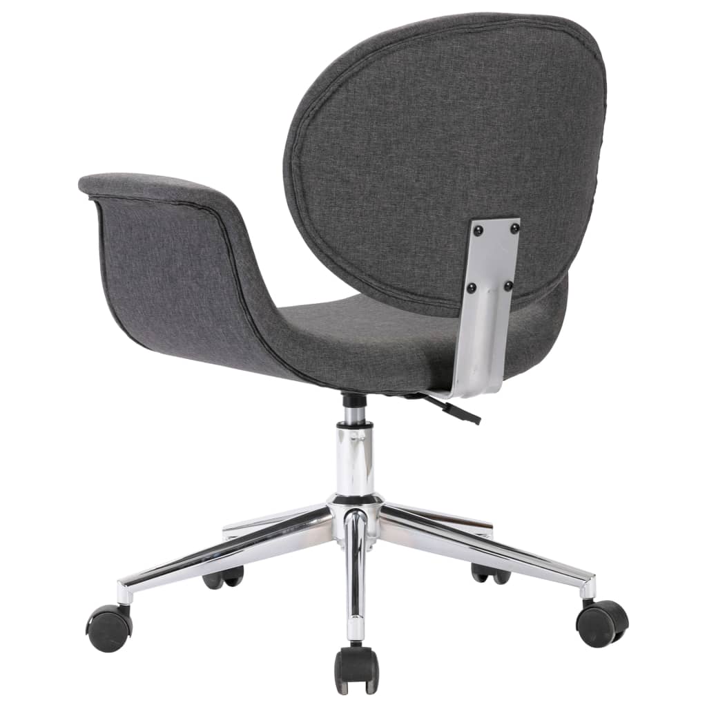 Въртящ се офис стол, сив, текстил
