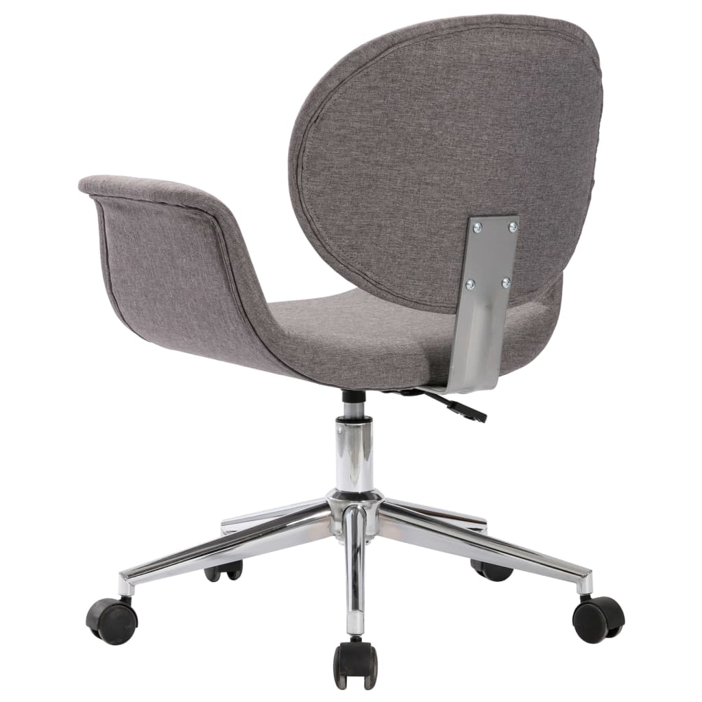 Въртящ се офис стол, сив, текстил
