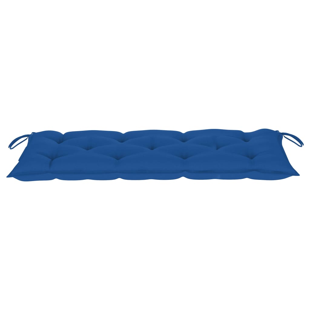 Пейка Батавия със синя възглавница, 120 см, тик масив