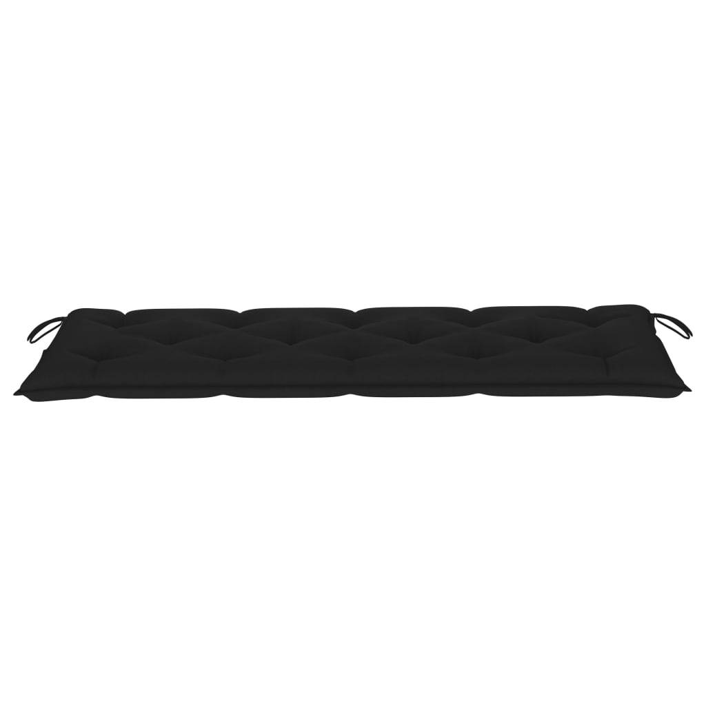 Пейка Батавия с черна възглавница, 150 см, тик масив