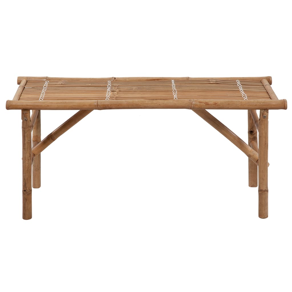 Сгъваема градинска пейка с възглавница, 118 см, бамбук