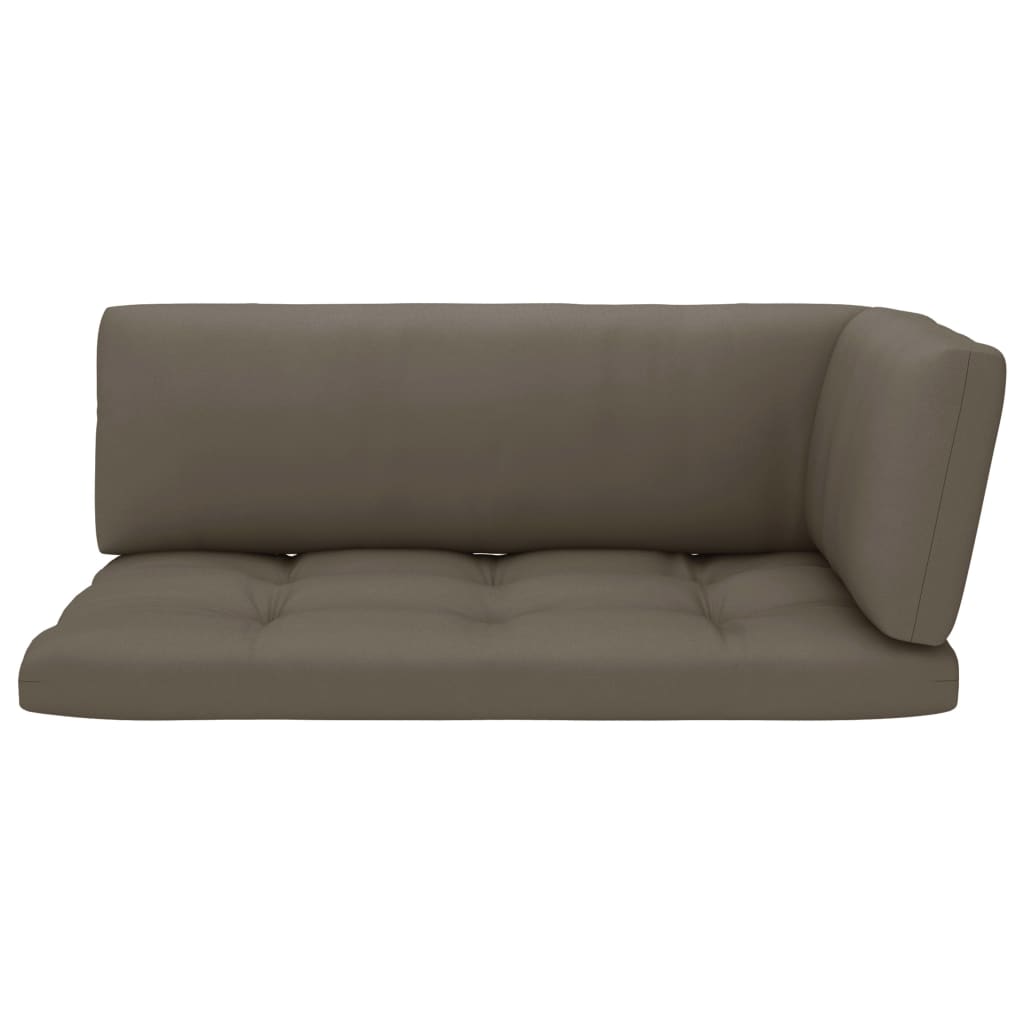2-местен палетен диван с възглавници бор със зелена импрегнация