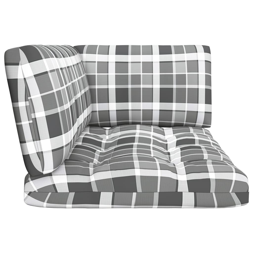2-местен палетен диван с възглавници бор с черна импрегнация