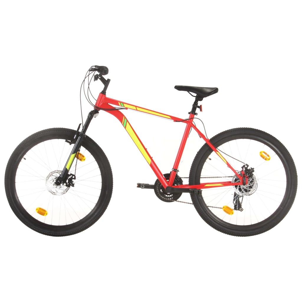 Планински велосипед, 21 скорости, 27,5 цола, 42 см, червен
