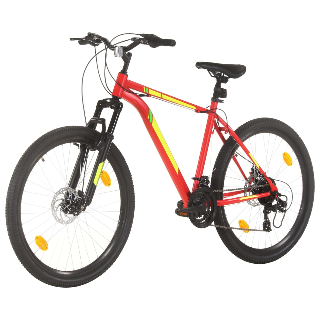 Планински велосипед, 21 скорости, 27,5 цола, 42 см, червен