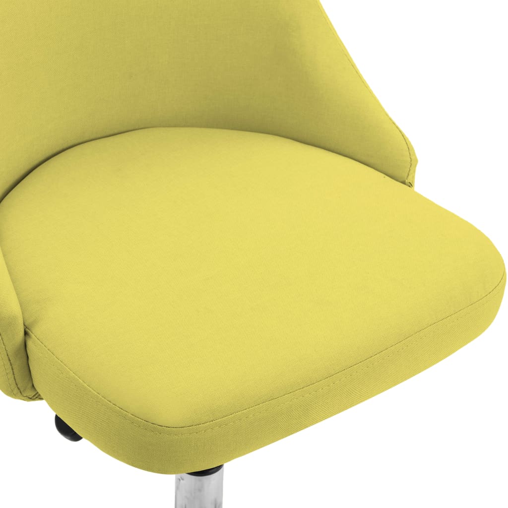 Трапезни столове, 6 бр, жълти, текстил