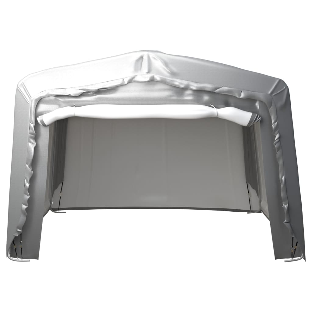 Палатка за съхранение, 370x370 см, стомана, сива