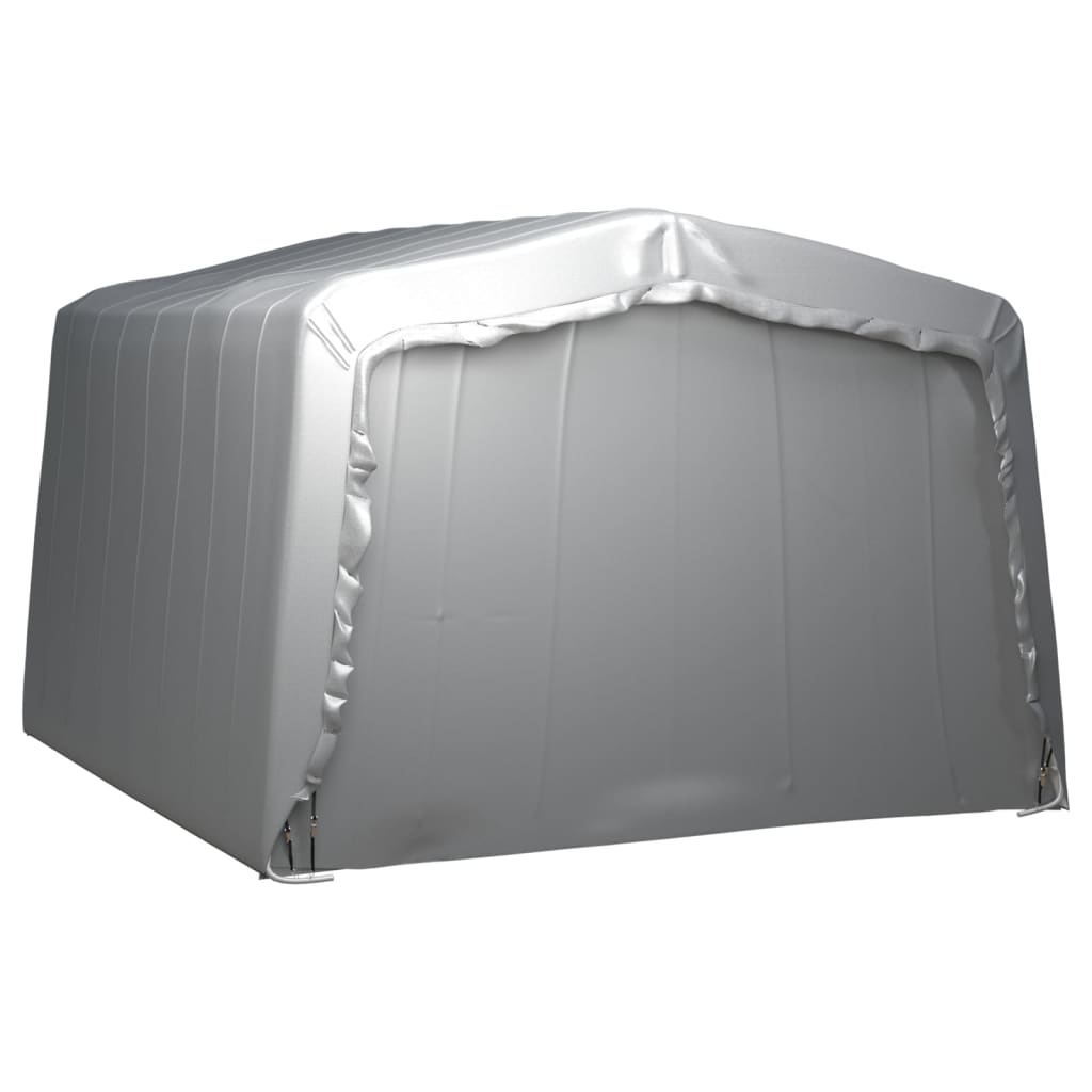 Палатка за съхранение, 370x370 см, стомана, сива