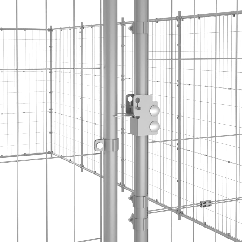 Външна клетка за куче, поцинкована стомана, 79,86 кв.м.