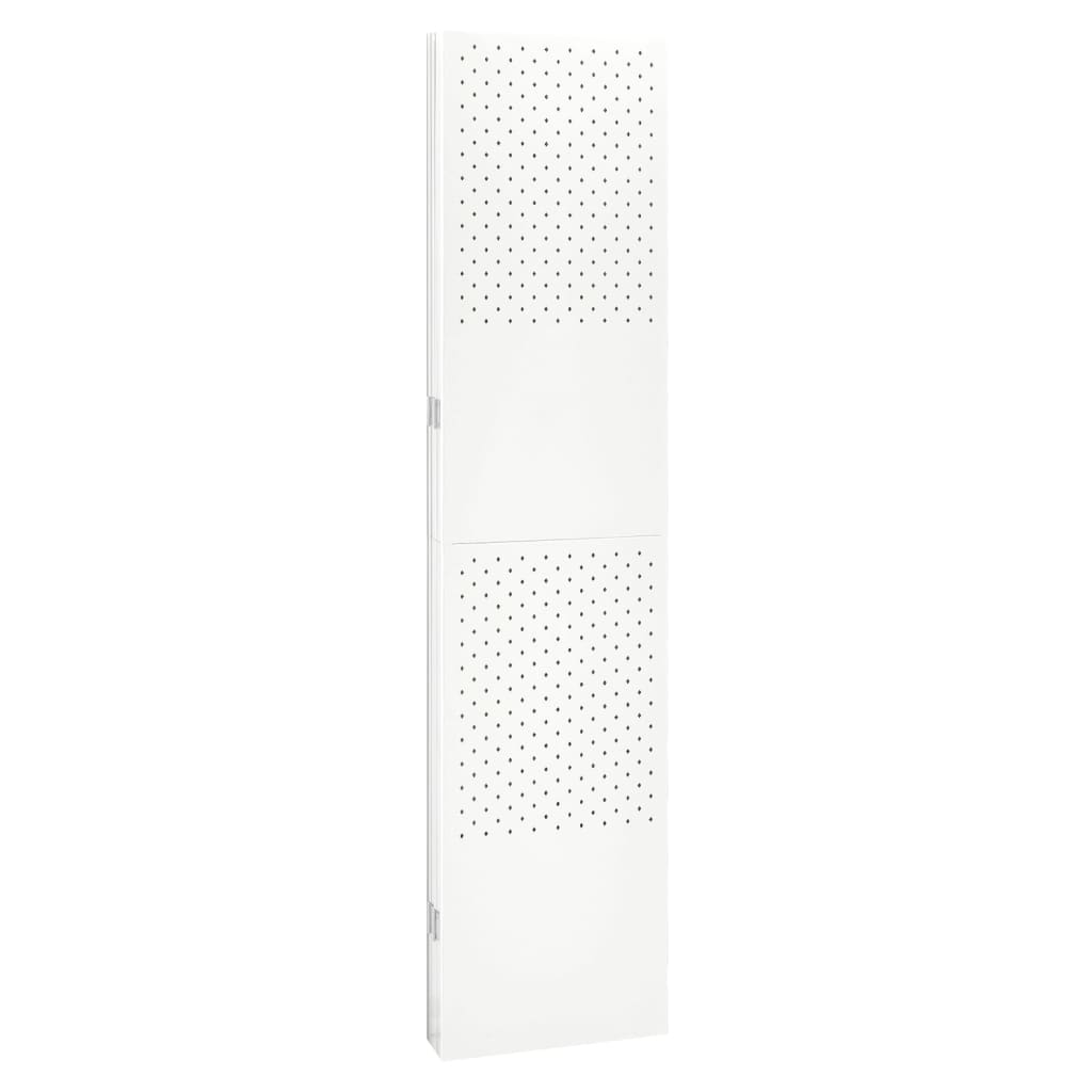 5-панелни паравани за стая, 2 бр, бели, 200x180 см, стомана