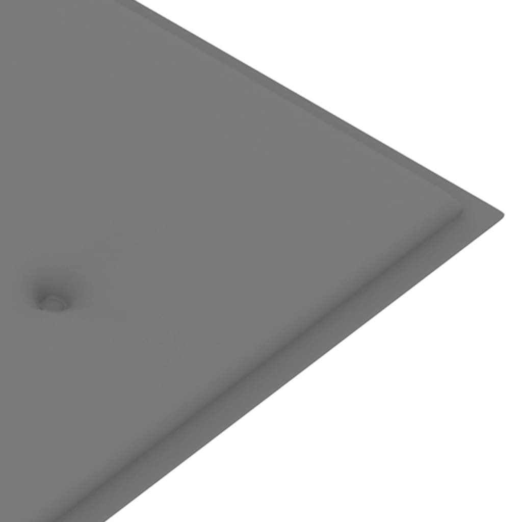 Пейка Батавия със сива възглавница, 150 см, тик масив