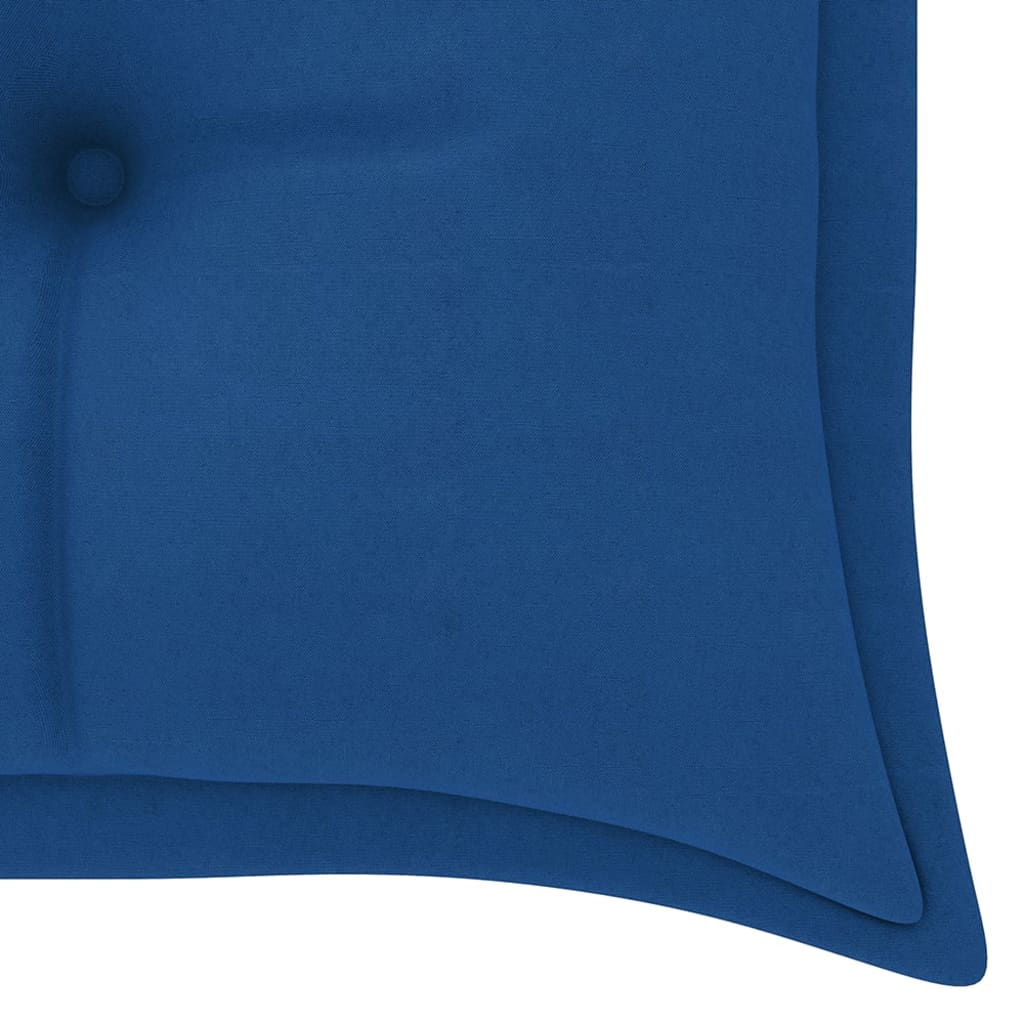Пейка Батавия с синя възглавница, 150 см, тик масив
