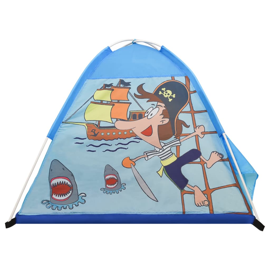 Детска палатка за игра с 250 топки, синя, 120x120x90 см