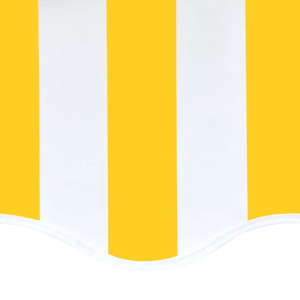 Резервно платнище за тенти, жълто и бяло, 4х3,5 м
