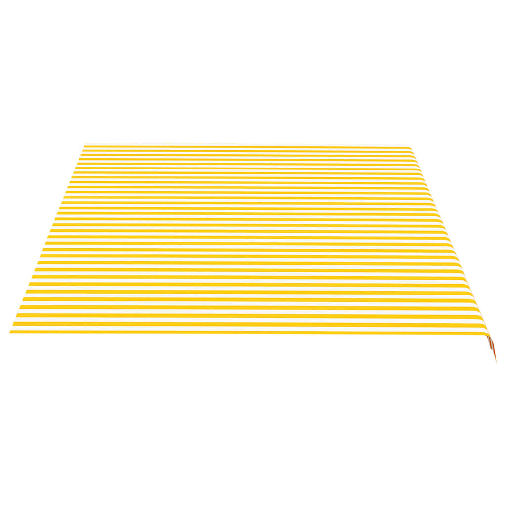 Резервно платнище за тенти, жълто и бяло, 5х3,5 м