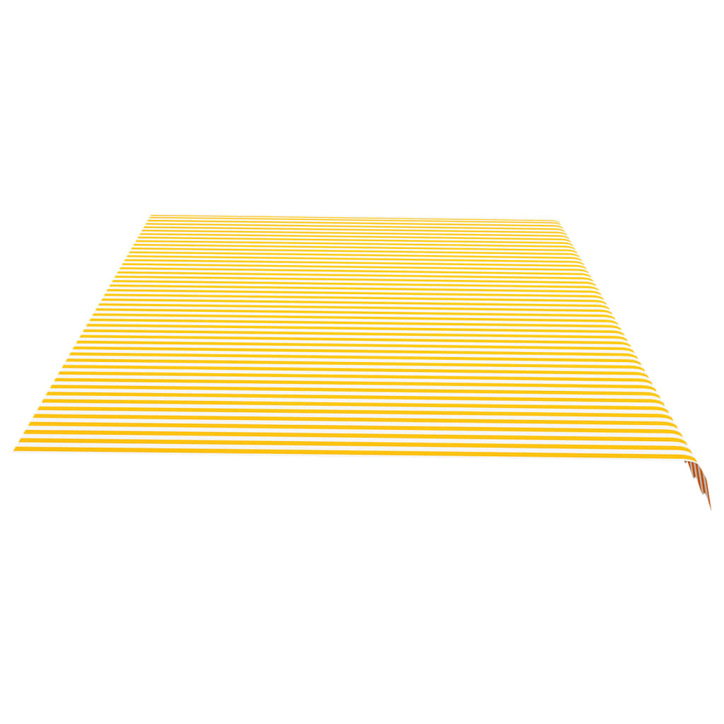 Резервно платнище за тенти, жълто и бяло, 6х3,5 м