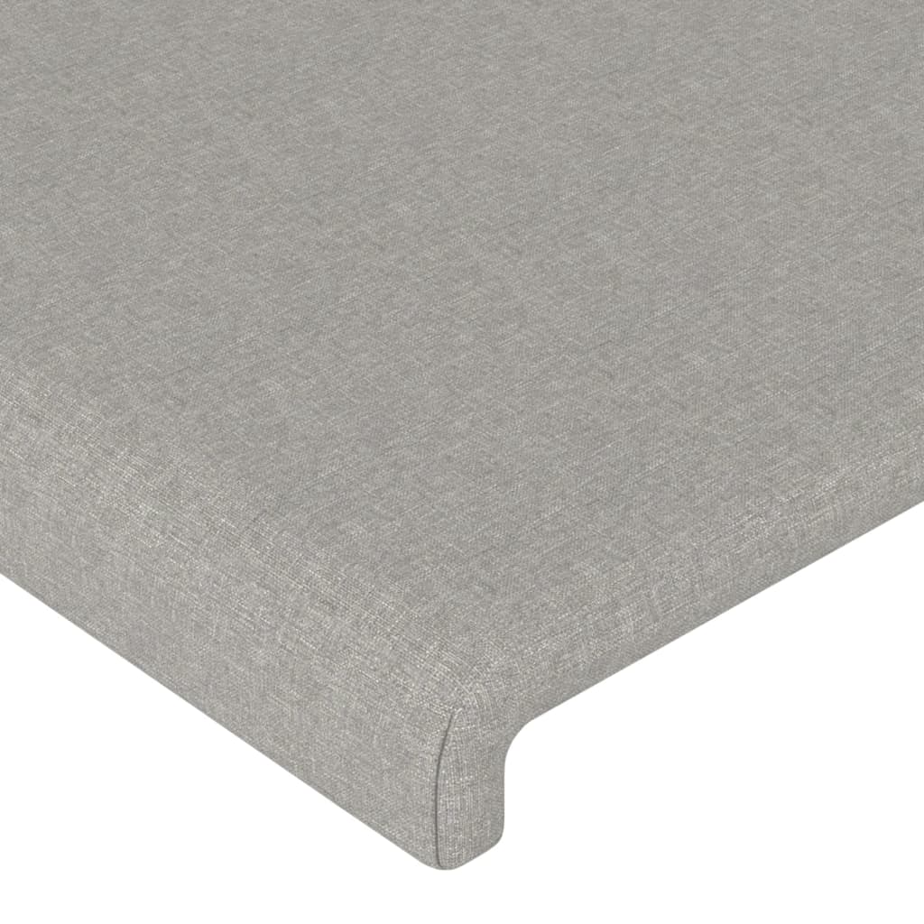 Горни табли за легло, 2 бр, светлосиви, 80x5x78/88 см, плат