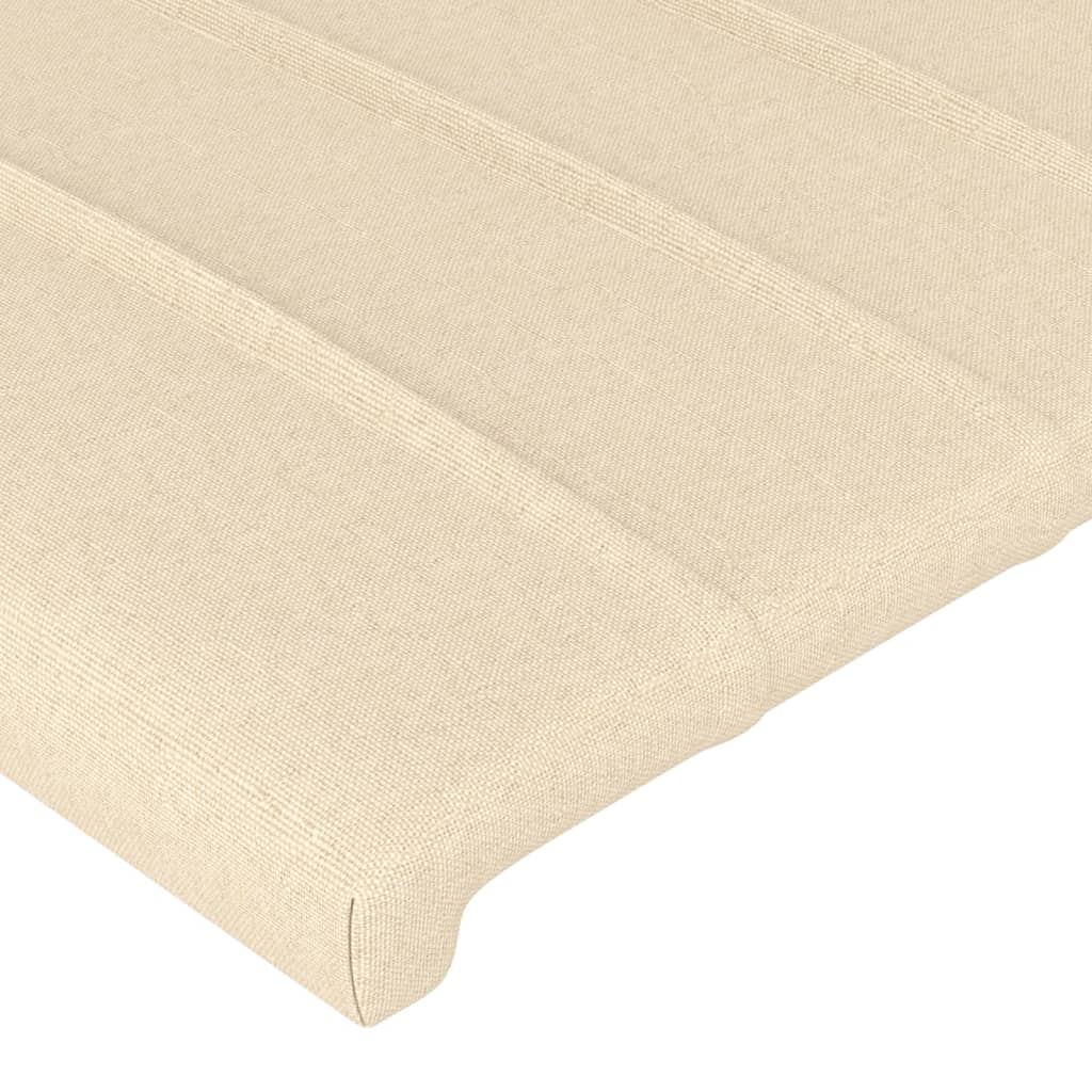 Горни табли за легло, 4 бр, кремави, 80x5x78/88 см, плат