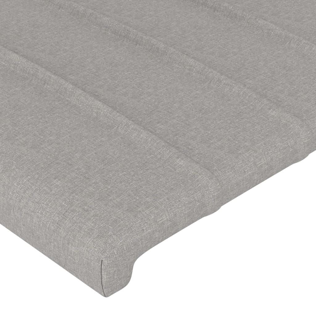 Горни табли за легло, 4 бр, светлосиви,90x5x78/88 см, плат