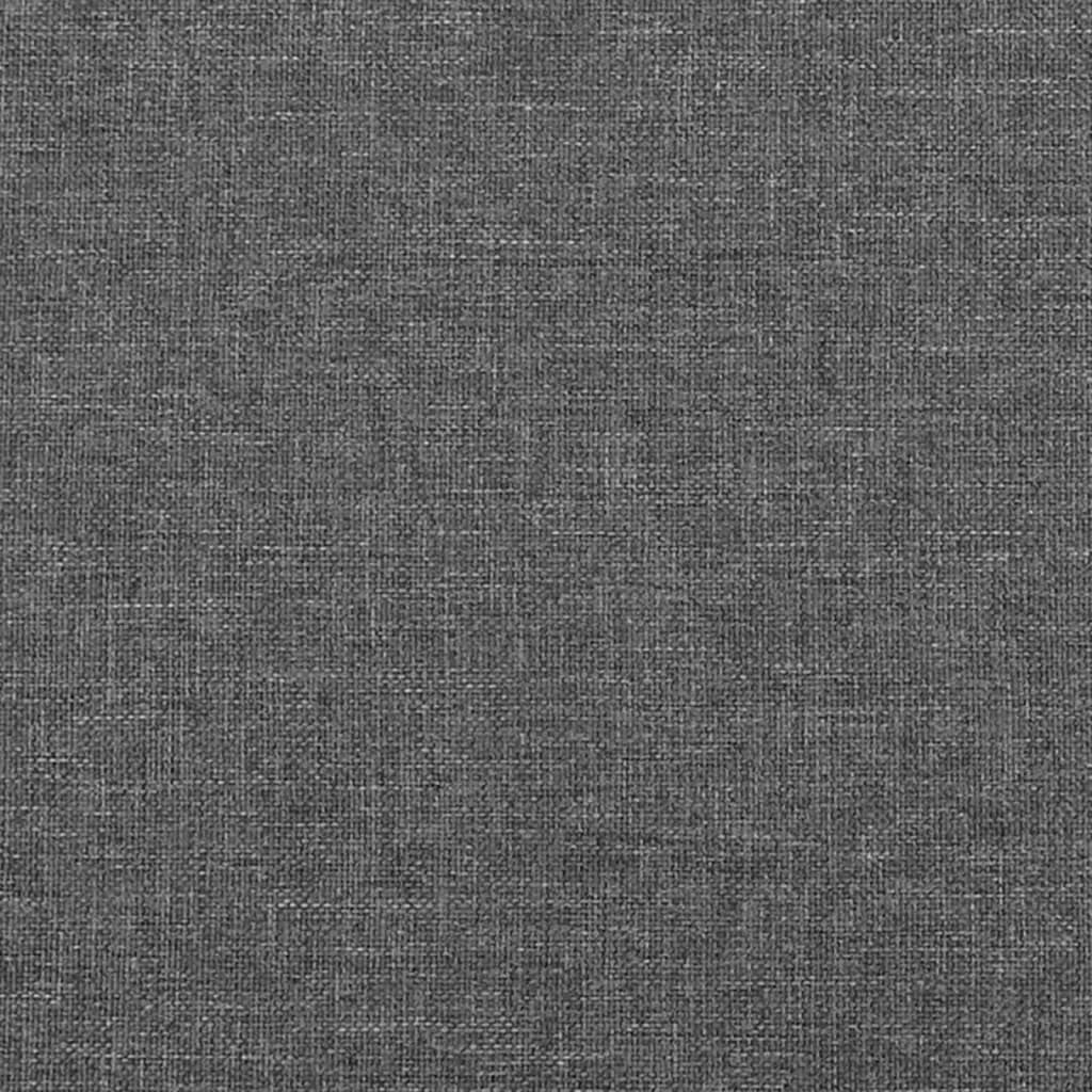 Горни табли за легло, 4 бр, тъмносиви, 90x5x78/88 см, плат