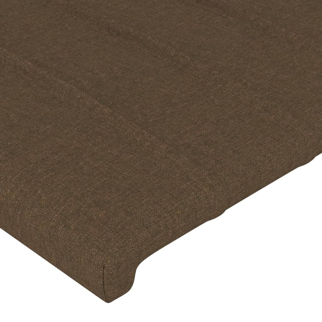 Горни табли за легло, 4 бр, тъмнокафяви 90x5x78/88 см, плат