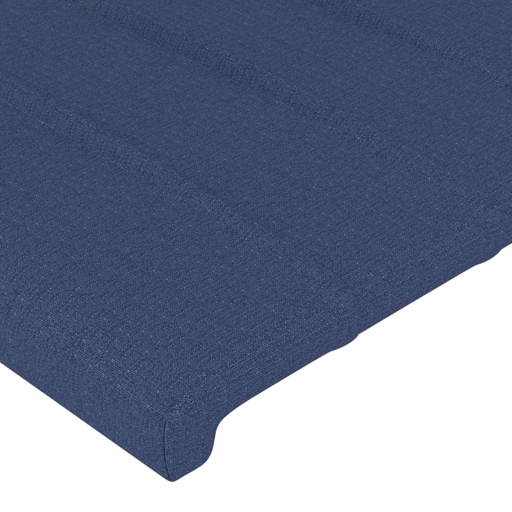 Горни табли за легло, 4 бр, сини, 90x5x78/88 см, плат