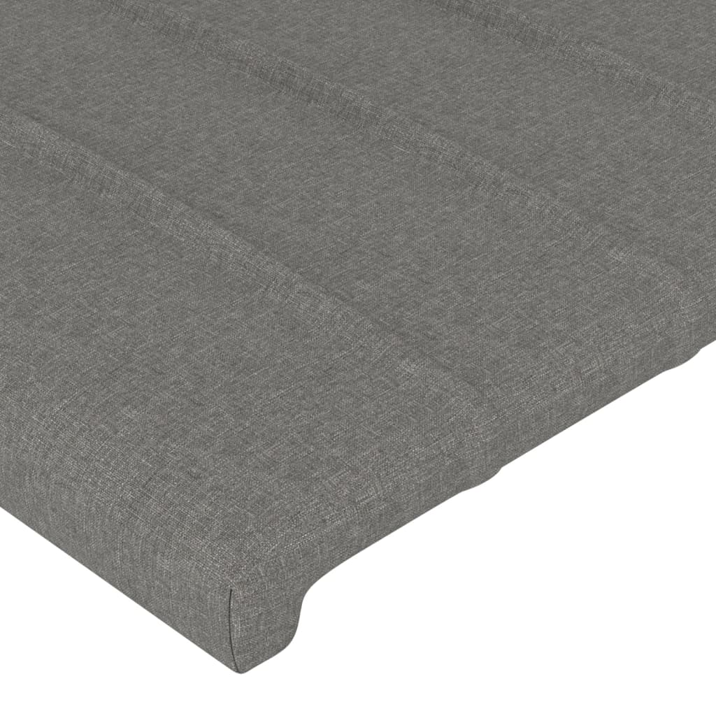 Горни табли за легло, 4 бр, тъмносиви, 100x5x78/88 см, плат