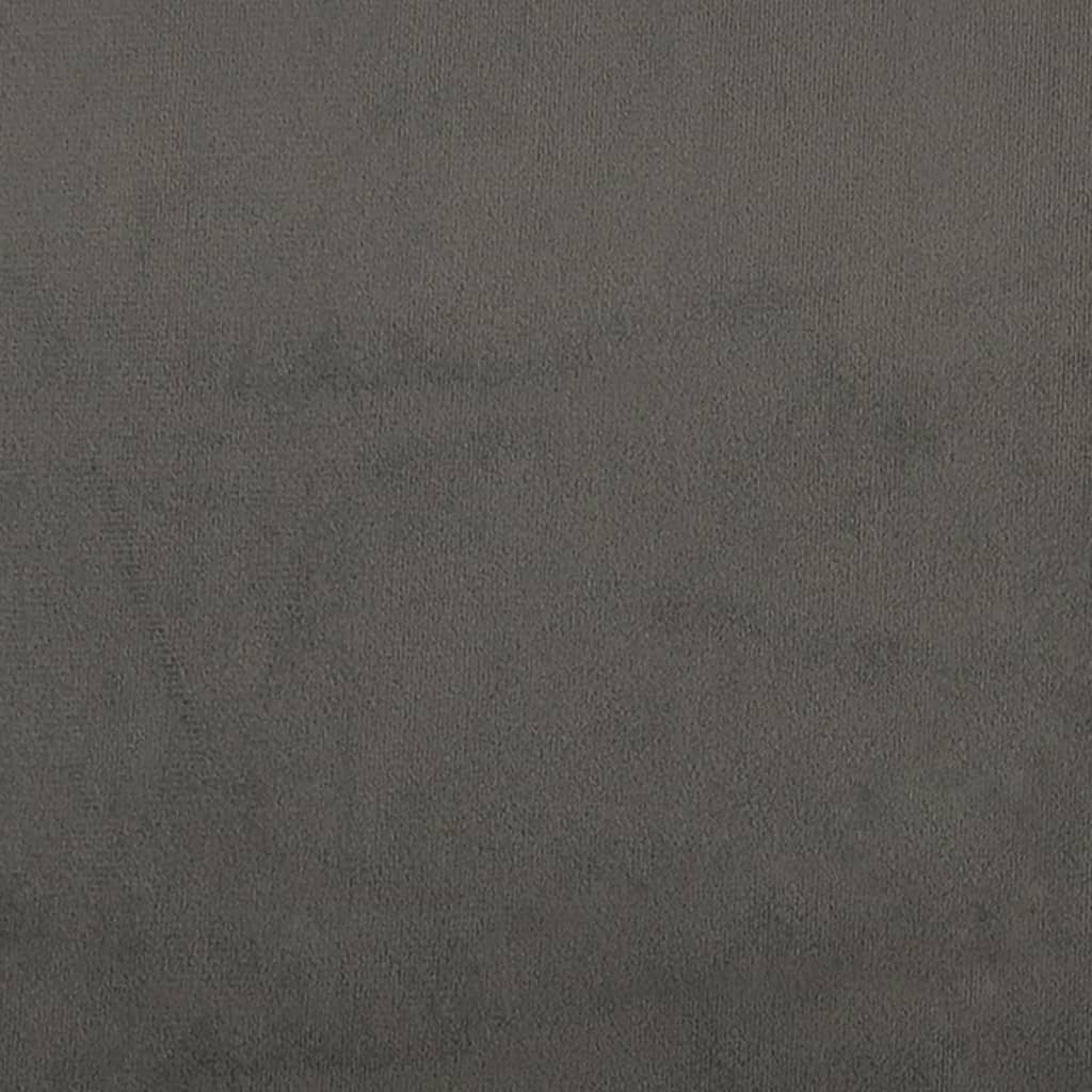 Горна табла за легло, тъмносива, 103x16x78/88 см, кадифе