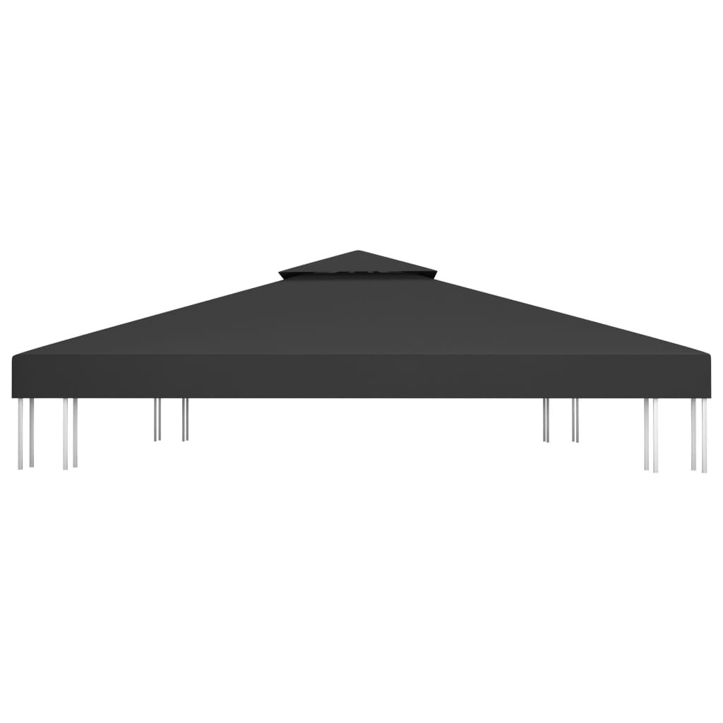 Двоен покрив за шатра, 310 г/кв.м., 4x3 м, черен