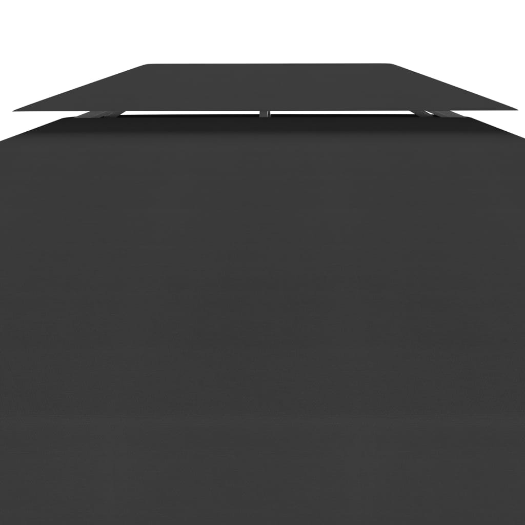 Двоен покрив за шатра, 310 г/кв.м., 4x3 м, черен