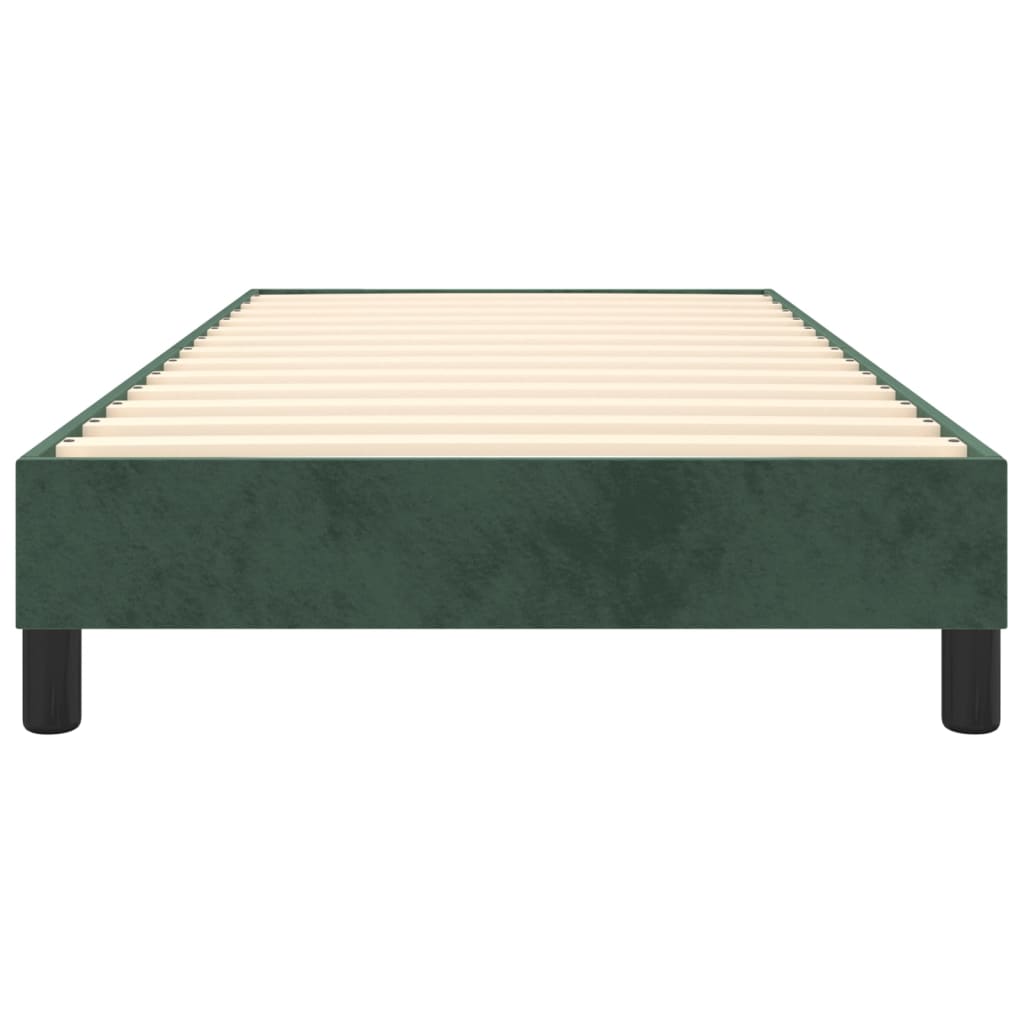 Боксспринг рамка за легло, тъмнозелена, 90x200 см, кадифе