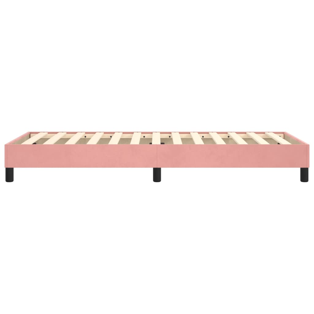 Боксспринг рамка за легло, розова, 90x200 см, кадифе
