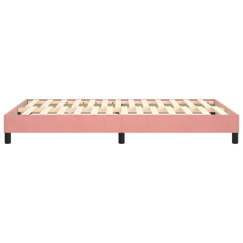 Боксспринг рамка за легло, розова, 120x200 см, кадифе