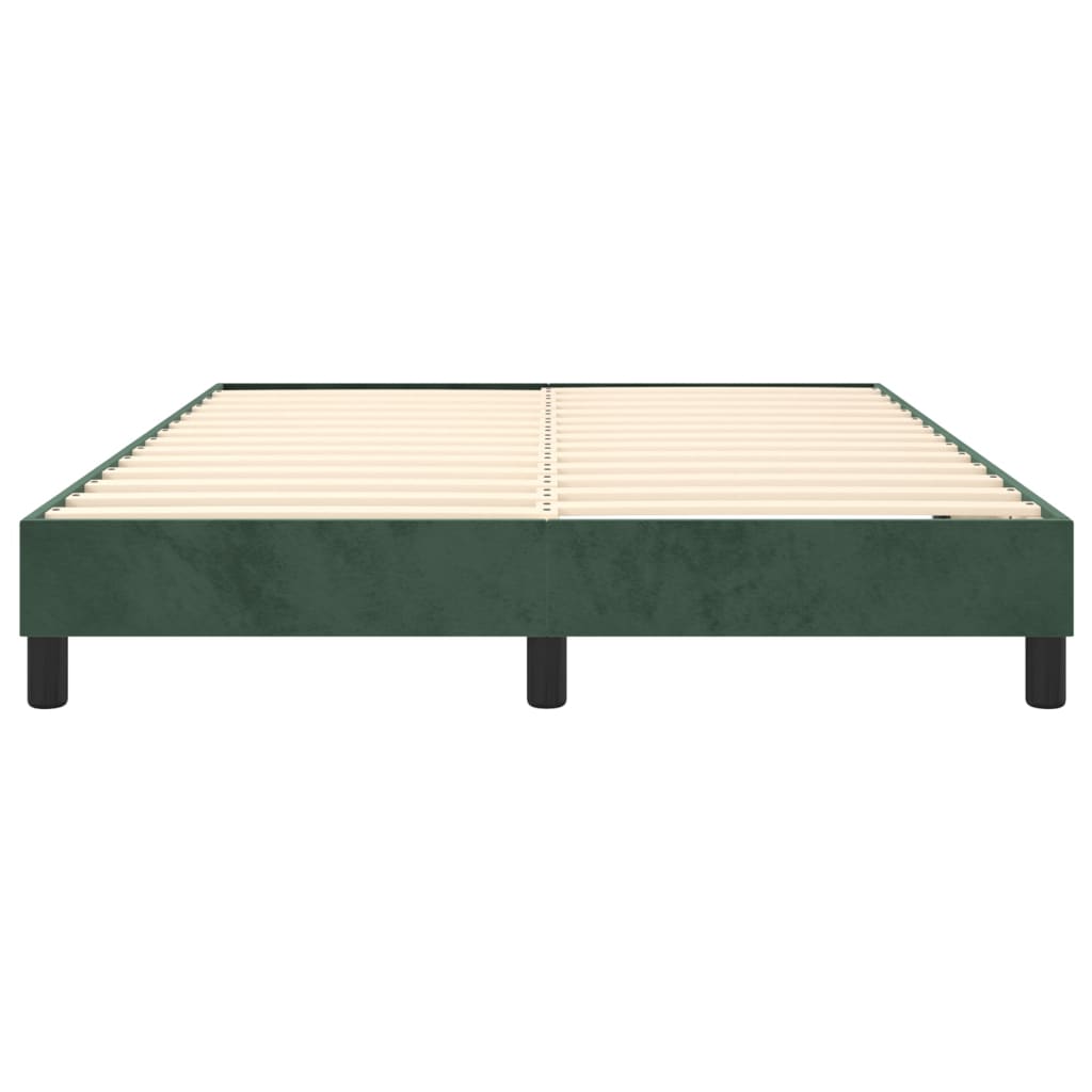 Боксспринг рамка за легло, тъмнозелена, 140x200 см, кадифе