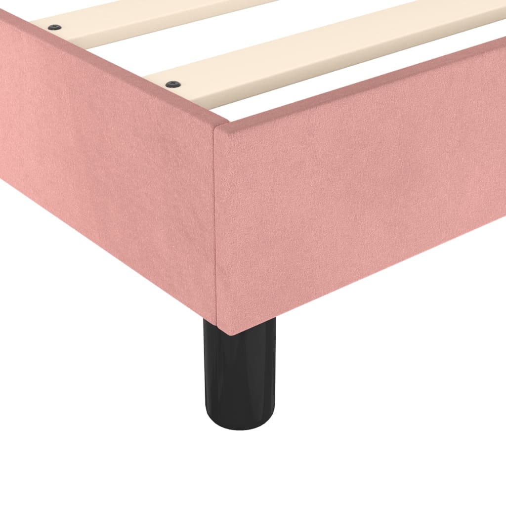 Боксспринг рамка за легло, розова, 140x200 см, кадифе