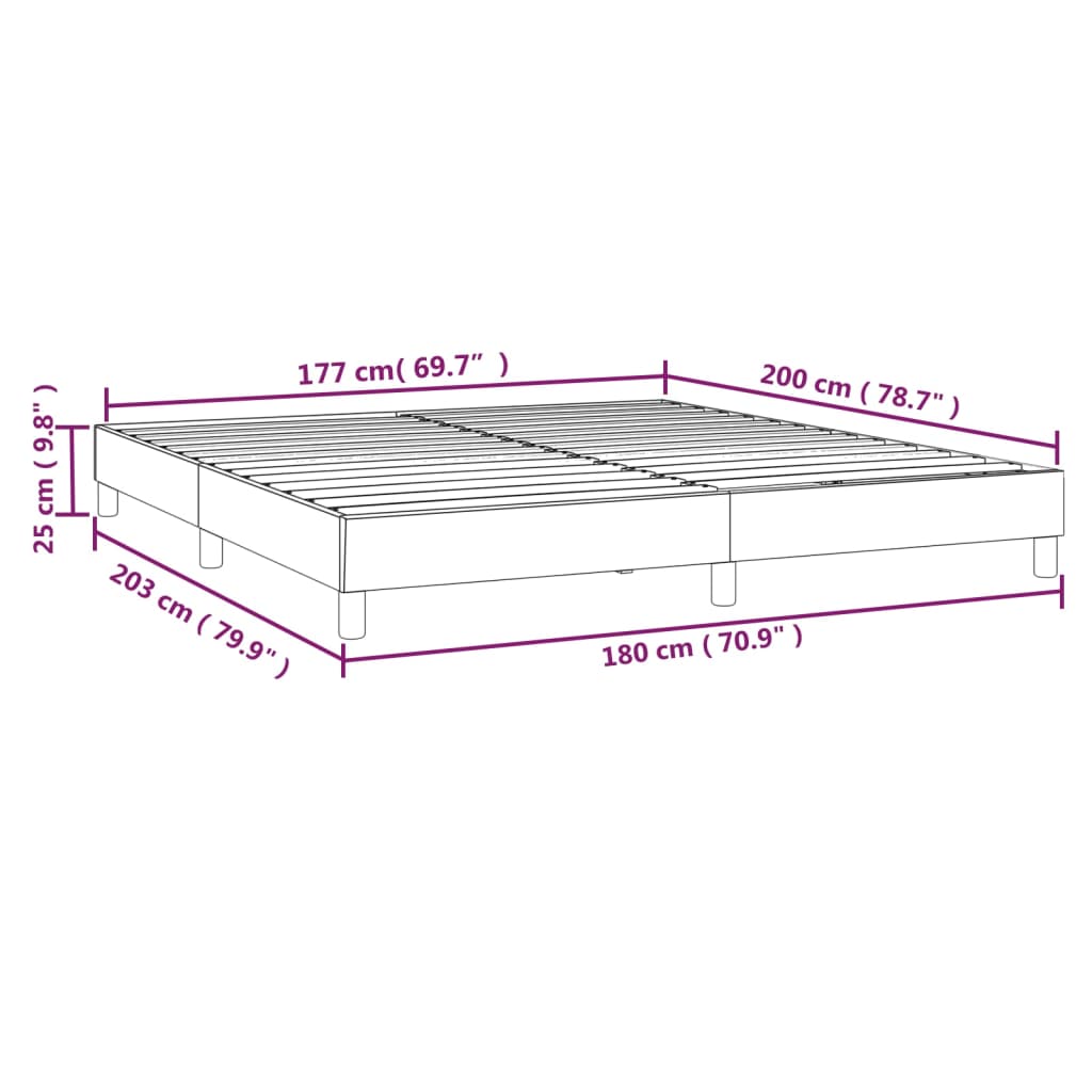 Боксспринг рамка за легло, розова, 180x200 см, кадифе