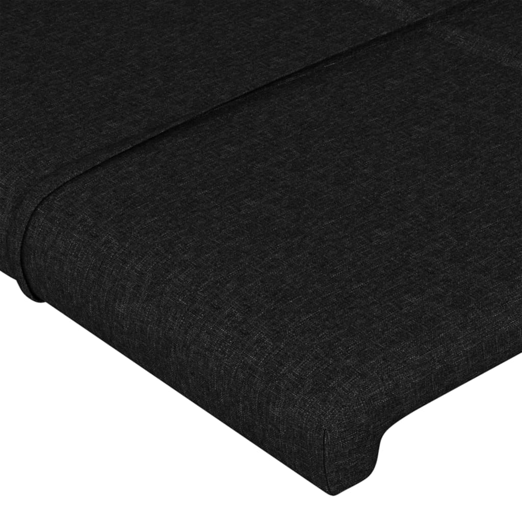 Рамка за легло с табла, черна, 80x200 см, плат