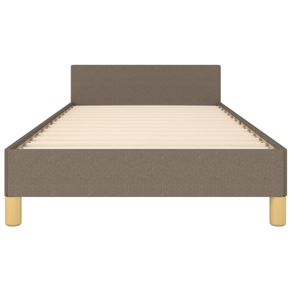 Рамка за легло с табла, таупе, 90x200 см, плат