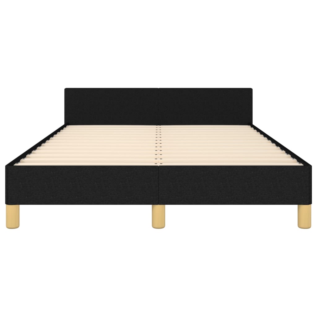 Рамка за легло с табла, черна, 120x200 см плат