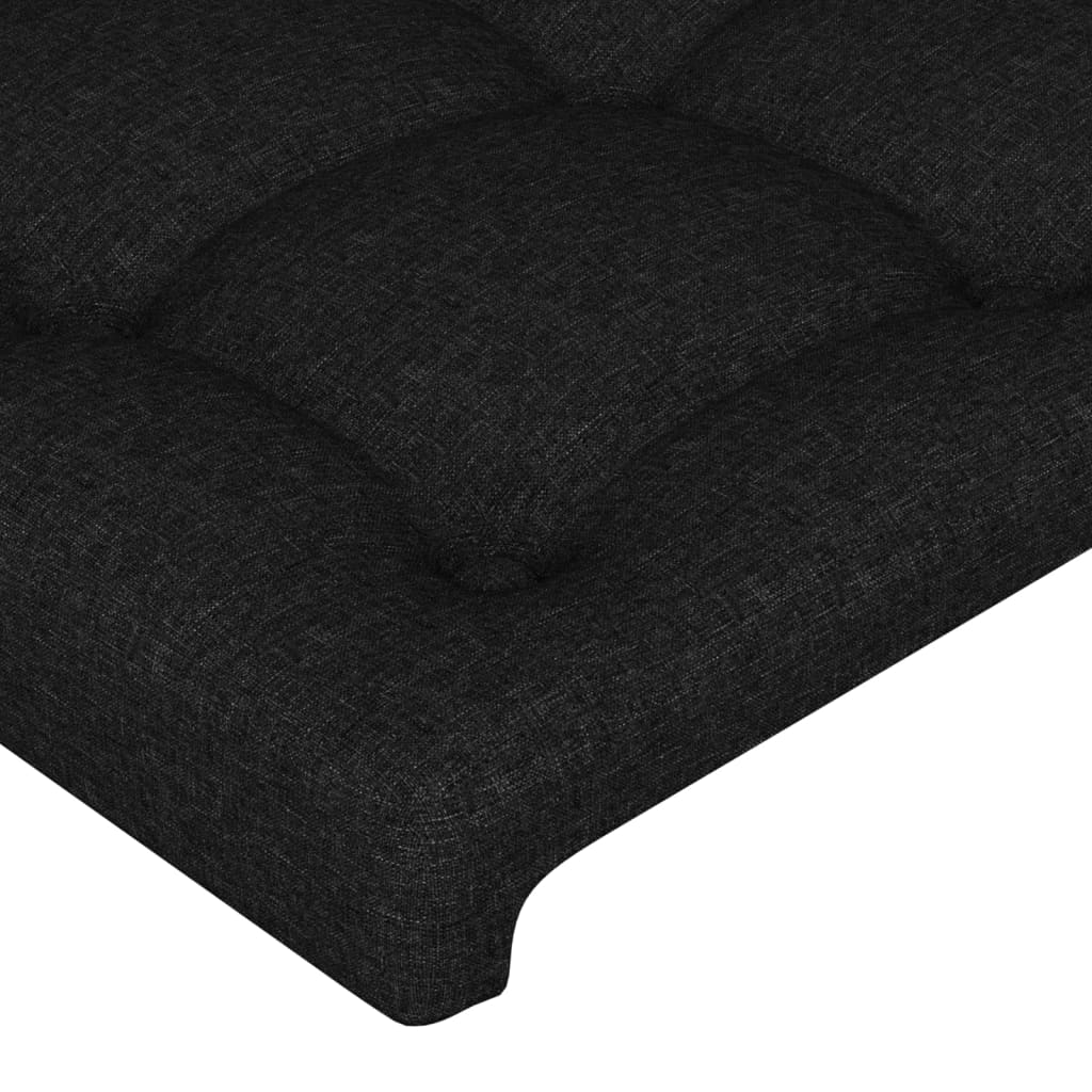 Рамка за легло с табла, черна, 120x200 см плат