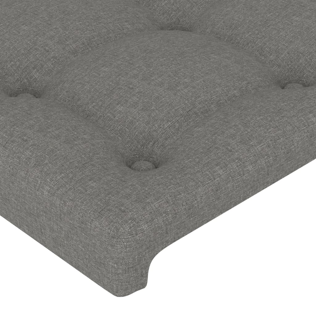 Рамка за легло с табла, тъмносива, 180x200 см плат