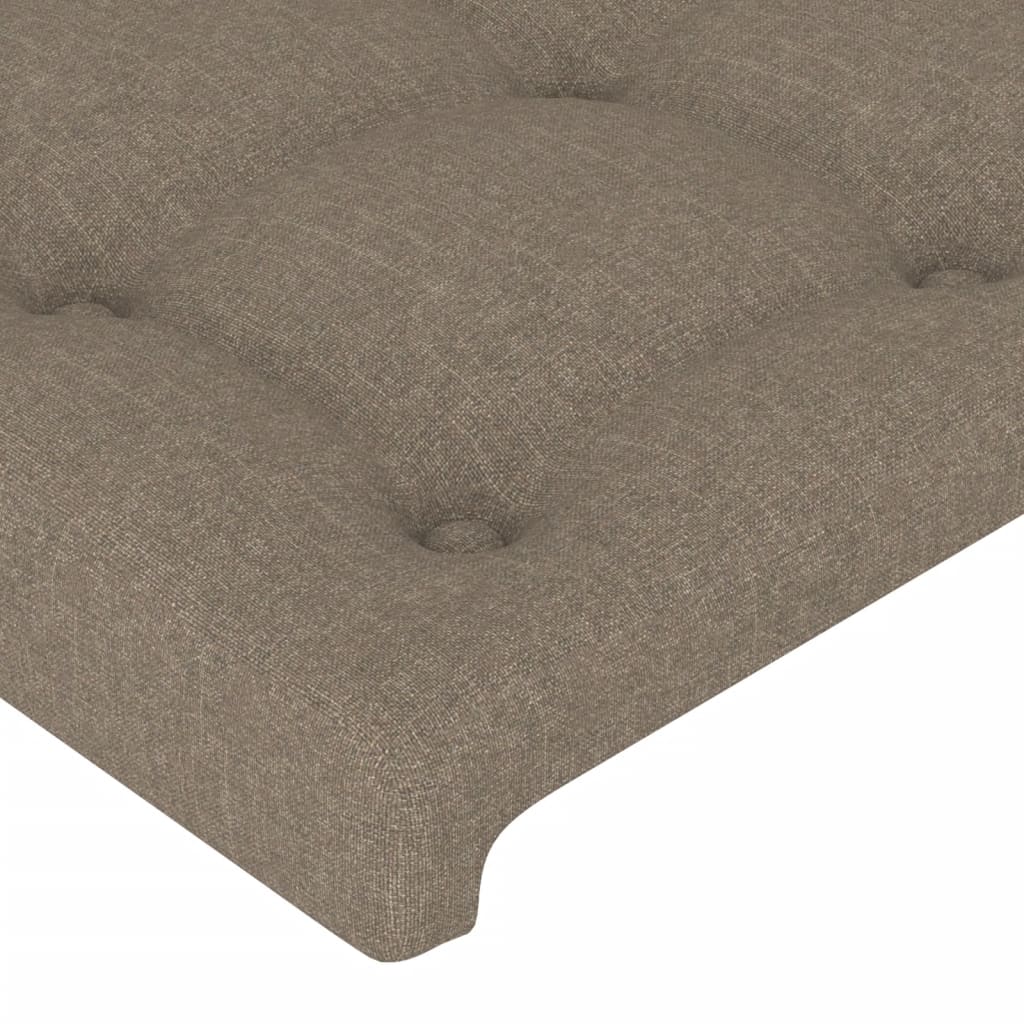 Рамка за легло с табла, таупе, 200x200 см, плат