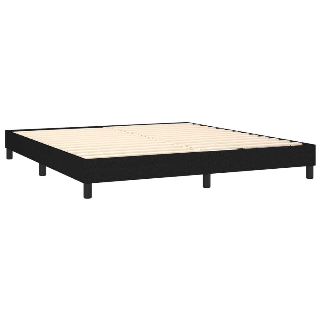 Боксспринг легло с матрак, черно, 160x200 см, плат