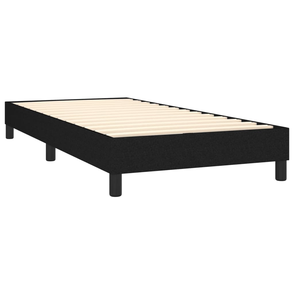 Боксспринг легло с матрак, черна, 90x190 см, плат