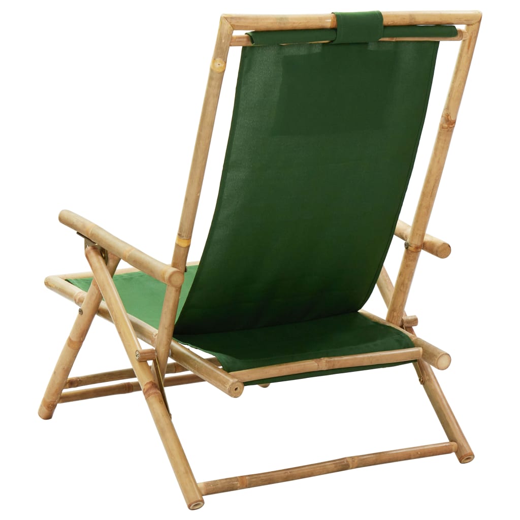 Наклоняем стол за релакс, зелен, бамбук и текстил