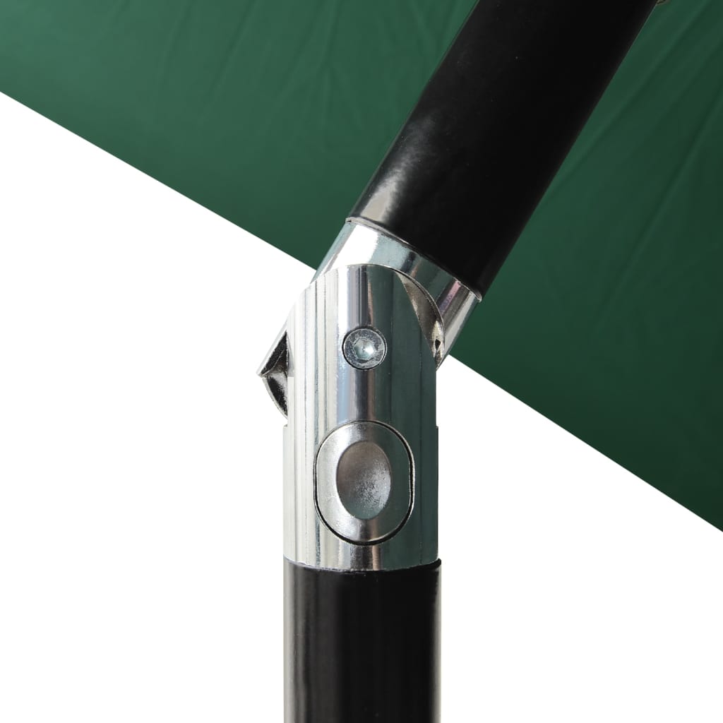 Градински чадър на 3 нива с алуминиев прът, зелен, 2 м