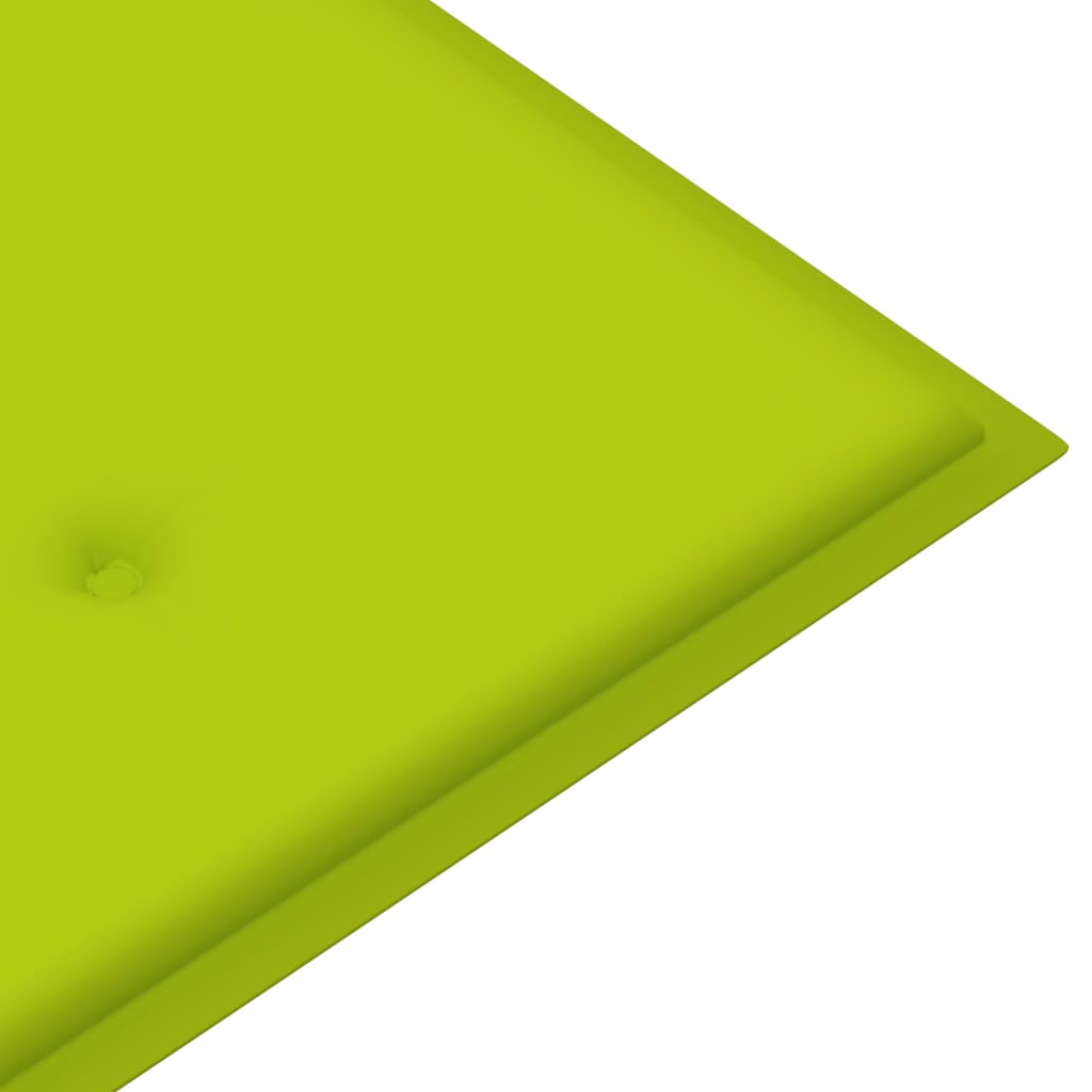 Възглавница за градинска пейка, яркозелена, 120x50x3 см, плат