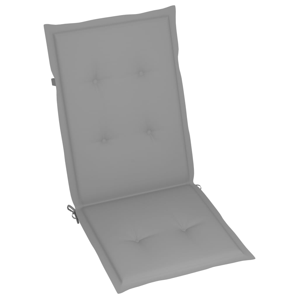 Възглавници за градински столове, 6 бр, сиви, 120x50x3 см
